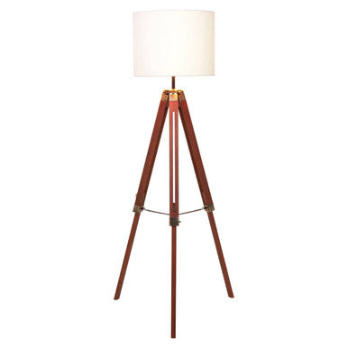 Tripod Floor Lamp with Brown Base | Malvern