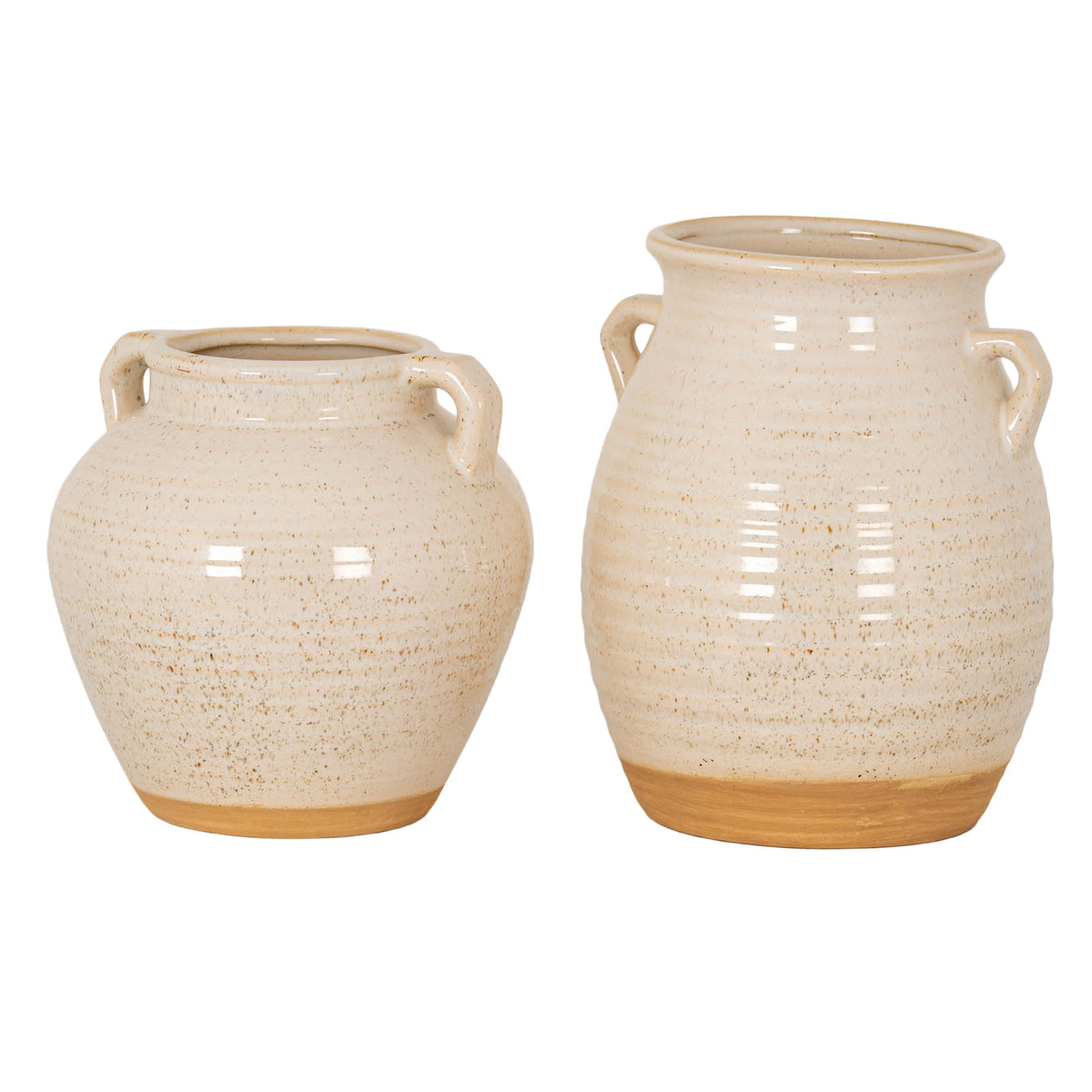 Speckled Ceramic Wide Amphora Pot
