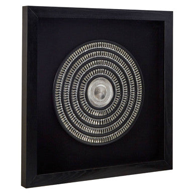 Framed Silver Disc Wall Art | Nason