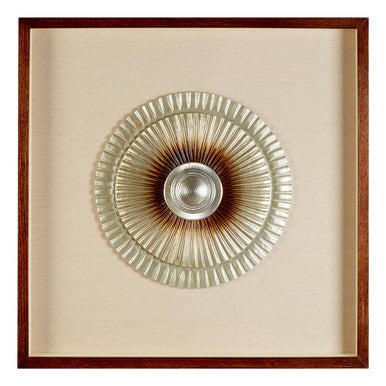Framed Silver Round Carving Wall Art | Nason