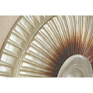 Framed Silver Round Carving Wall Art | Nason