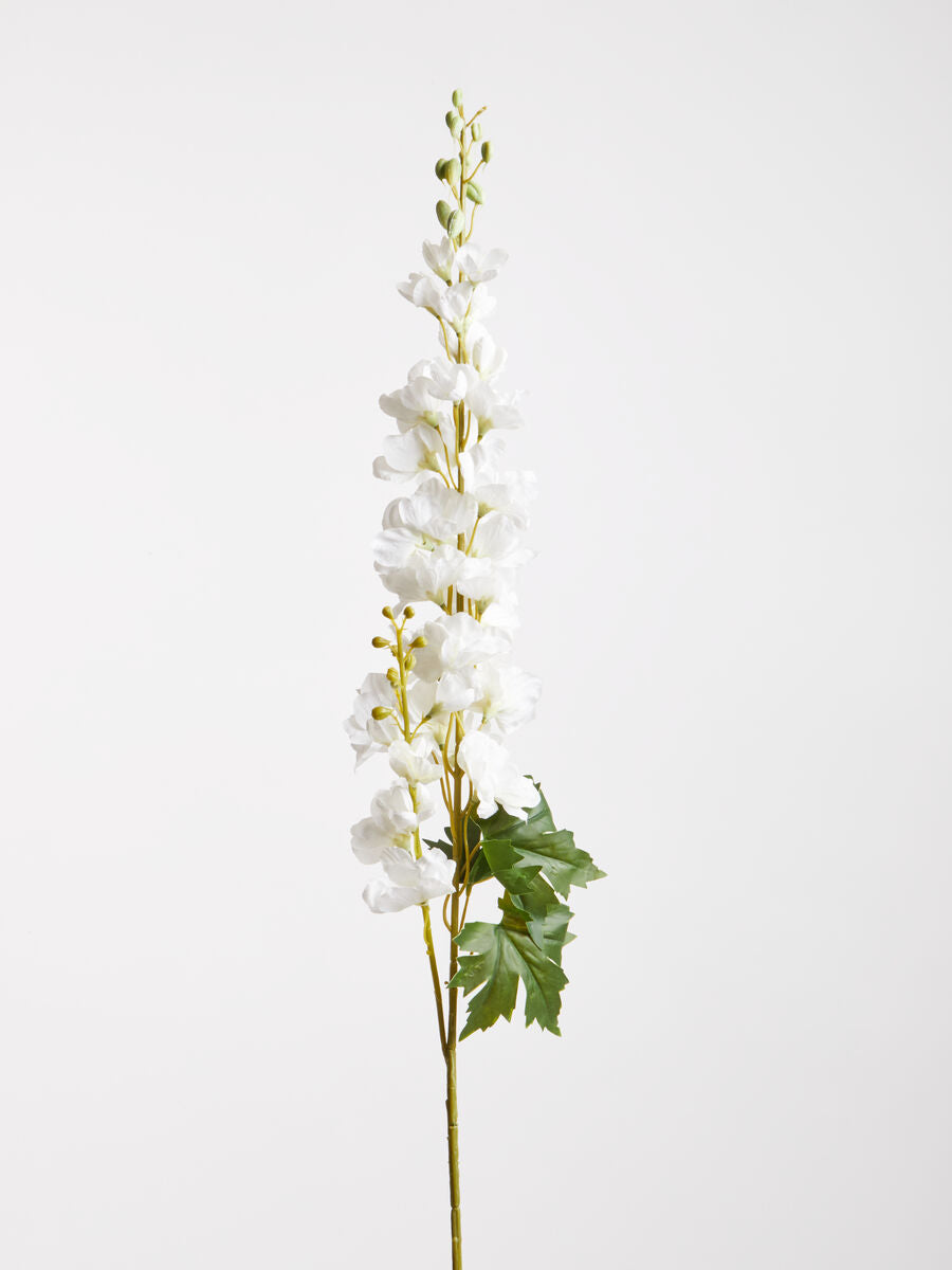 Tall White Delphinium Flower Stem | Fiori Artificial flowers