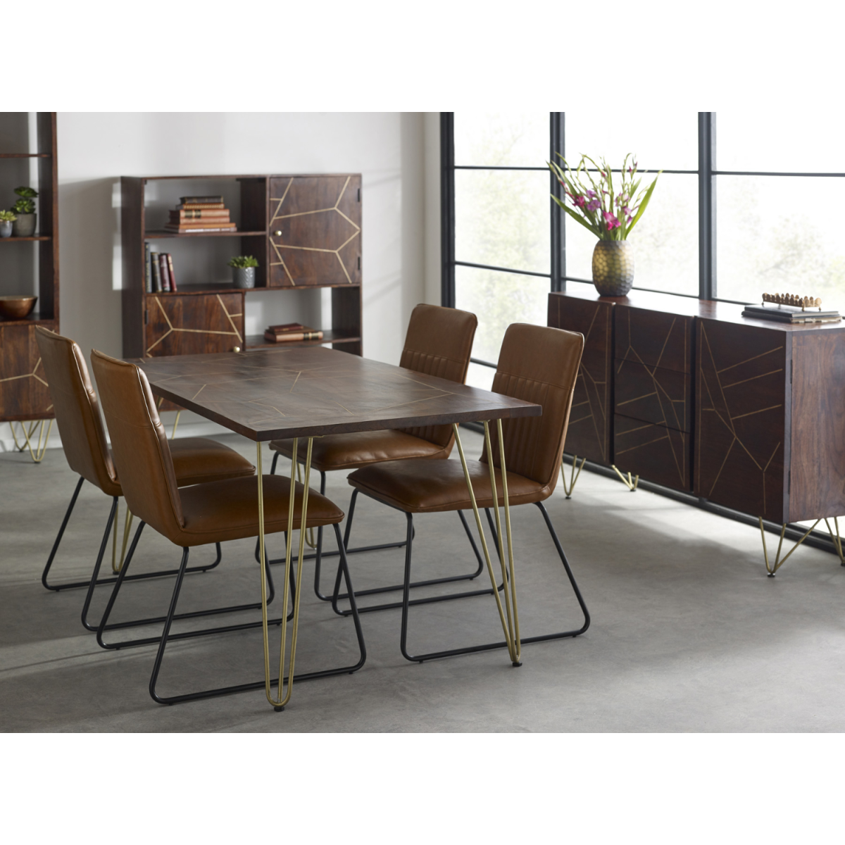 Dark Gold Dining Table