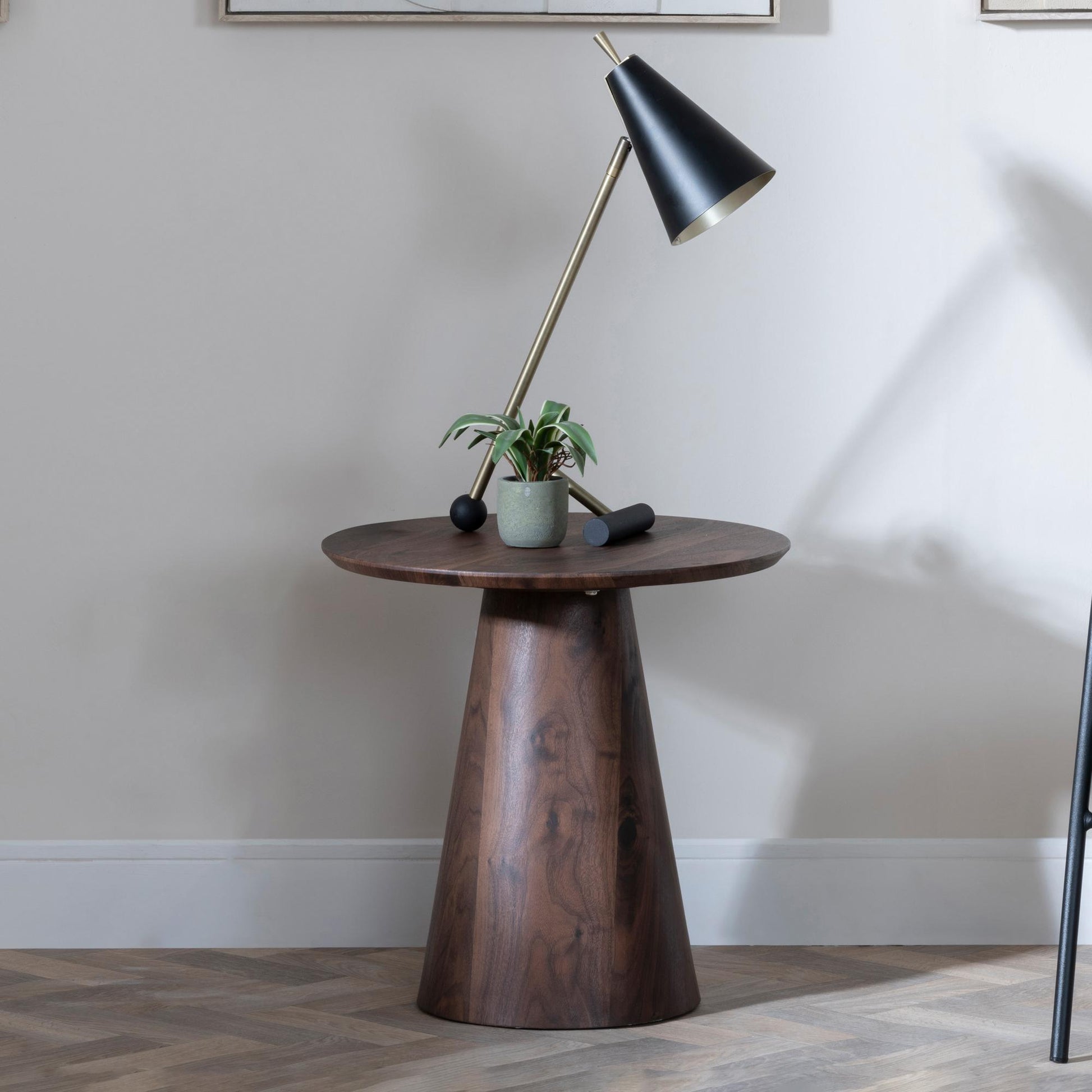Whitby Walnut Round End Table