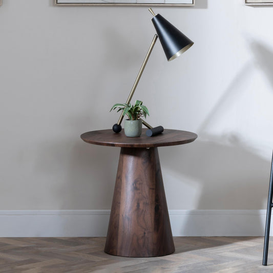 Whitby Walnut Round End Table