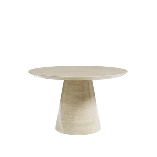 Cannes Beige Marble Round Dining Table - 130cm