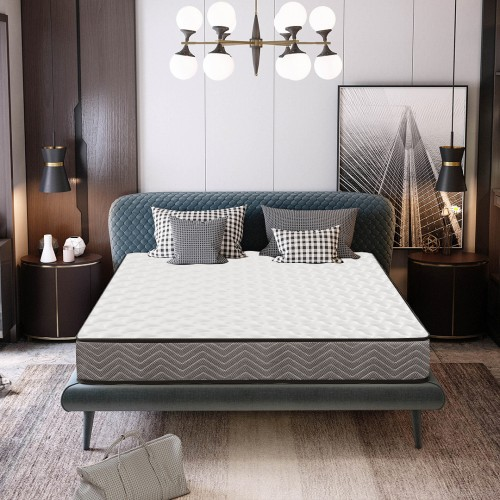 Good Night Standard Double Memory Foam & Spring Mattress- Double Bed -Quilted, Hypoallergenic, Breathable Design with Lumbar Support