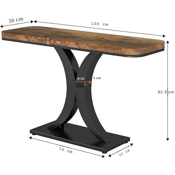 100cm Geometric Modern Console Table for Narrow Entryways