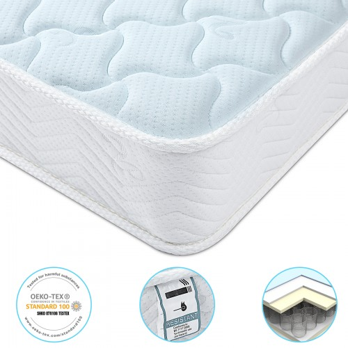 Memory Foam Quilted Sprung Mattress - Double Bed