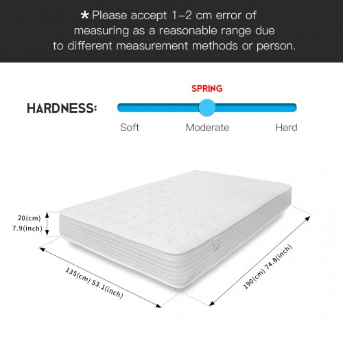 Memory Foam Quilted Sprung Mattress - Double Bed