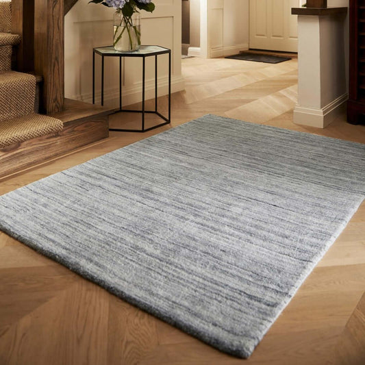 Silver Grey Wool Rug