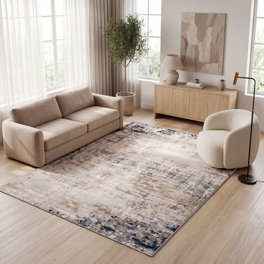 Vintage Brown & Navy Rug