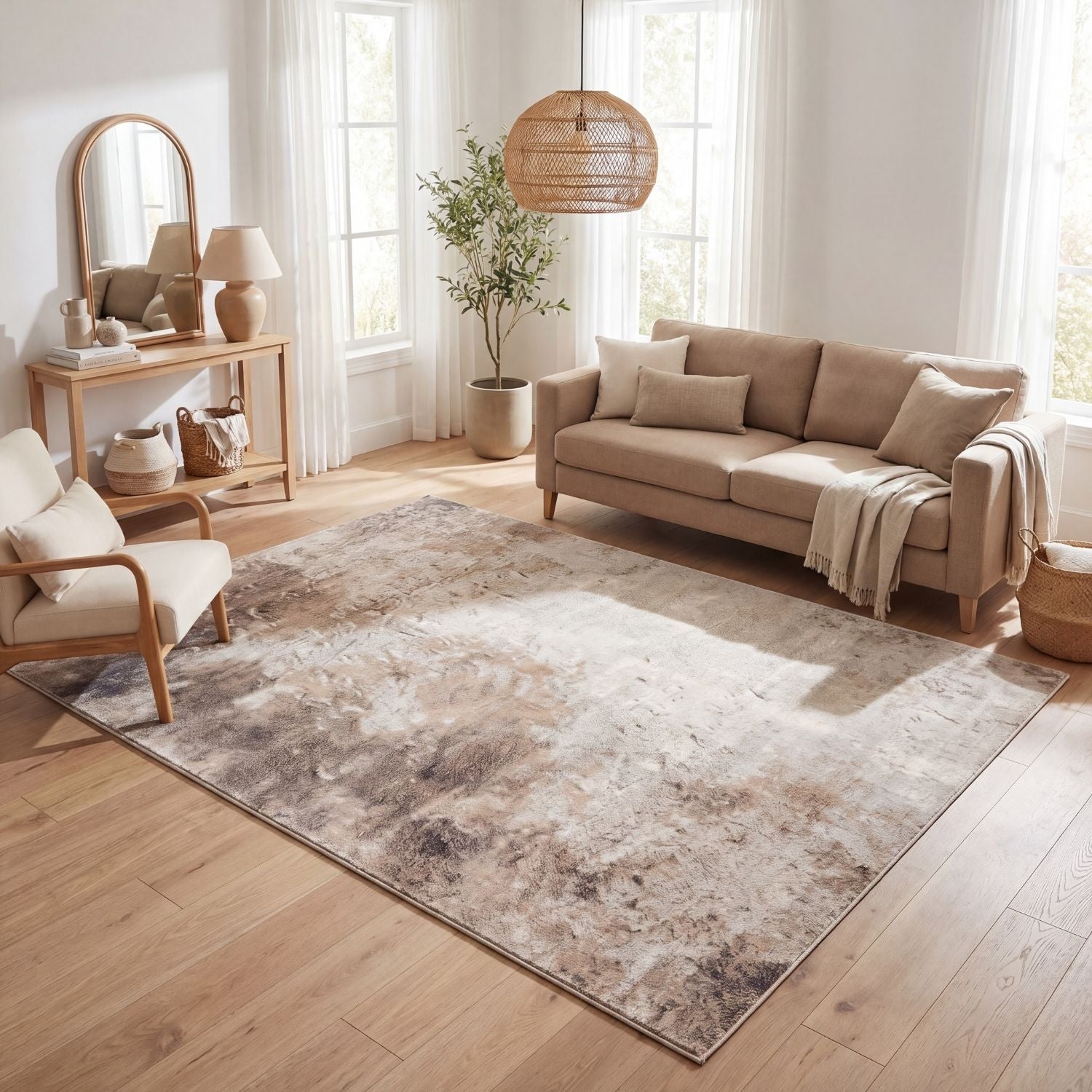 Montana Abstract Brown Rug | 3728