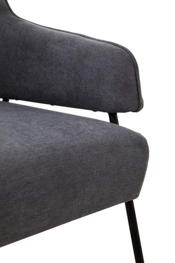 Henia Ash Velvet High Back Chair