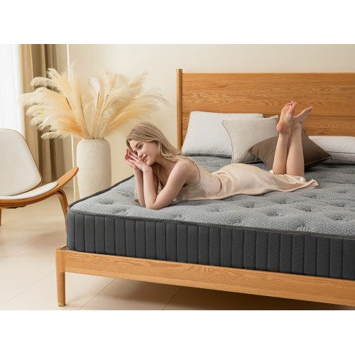 Good Night 18cm Medium Firm Memory Foam and Bonnell Spring Mattress – Pressure Relief, Cooler Sleep - Double Bed