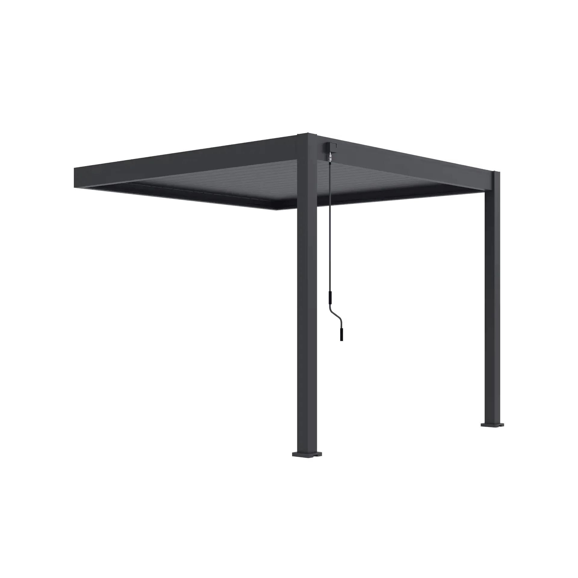 Aluminium Pergola 3m x 3m Wall Mounted