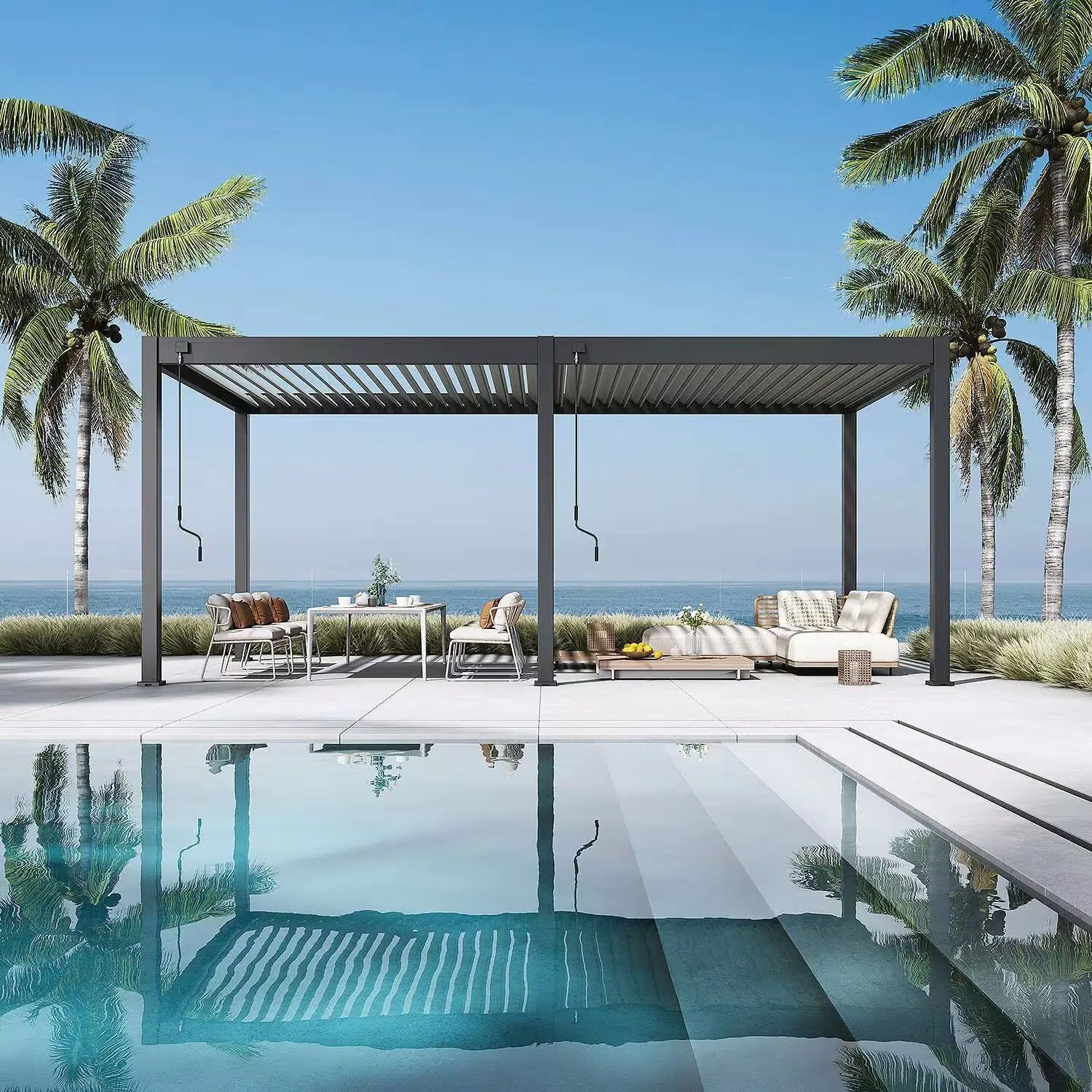 Aluminium Pergola 6m x 3m Free Standing
