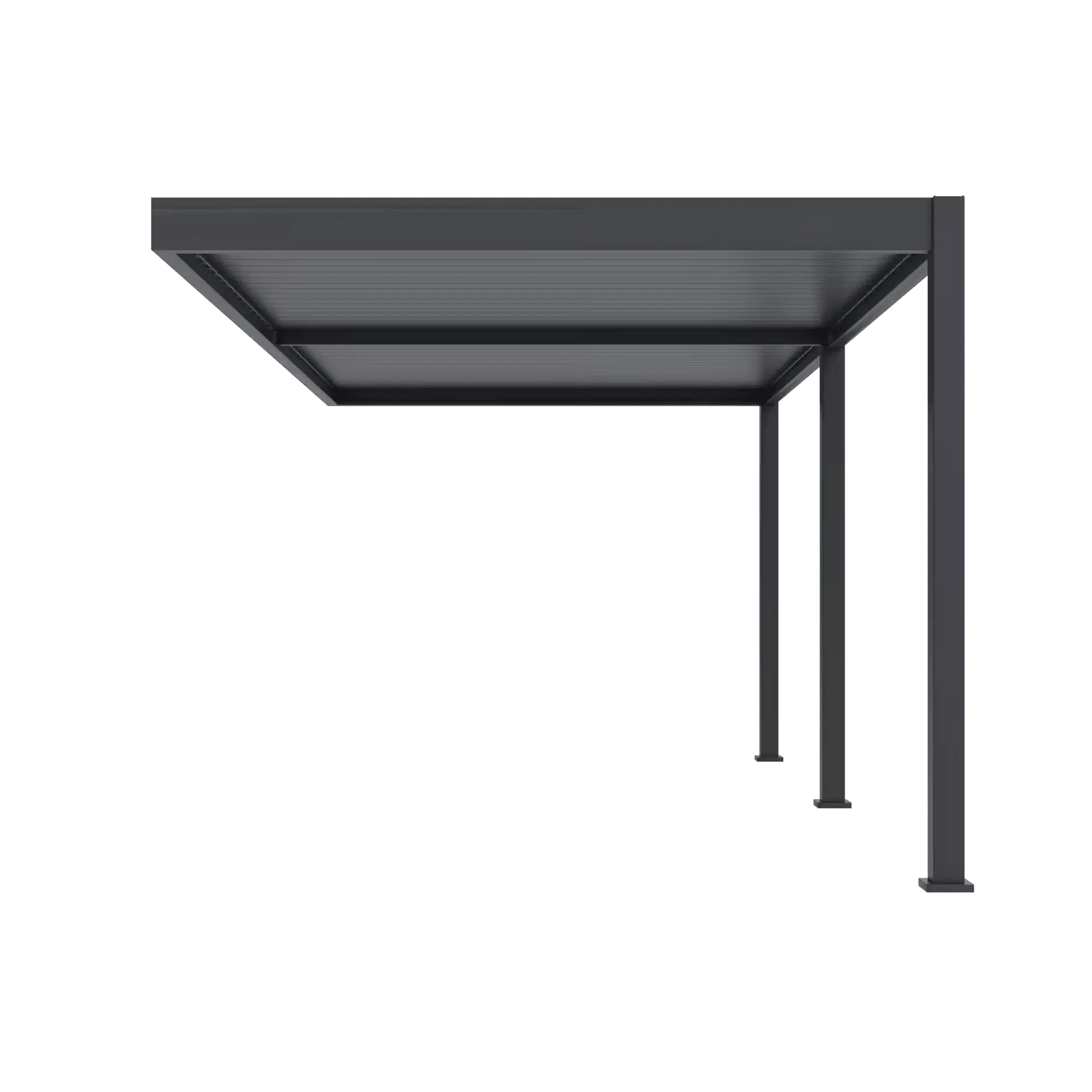 Aluminium Pergola 6m x 3m Wall Mounted
