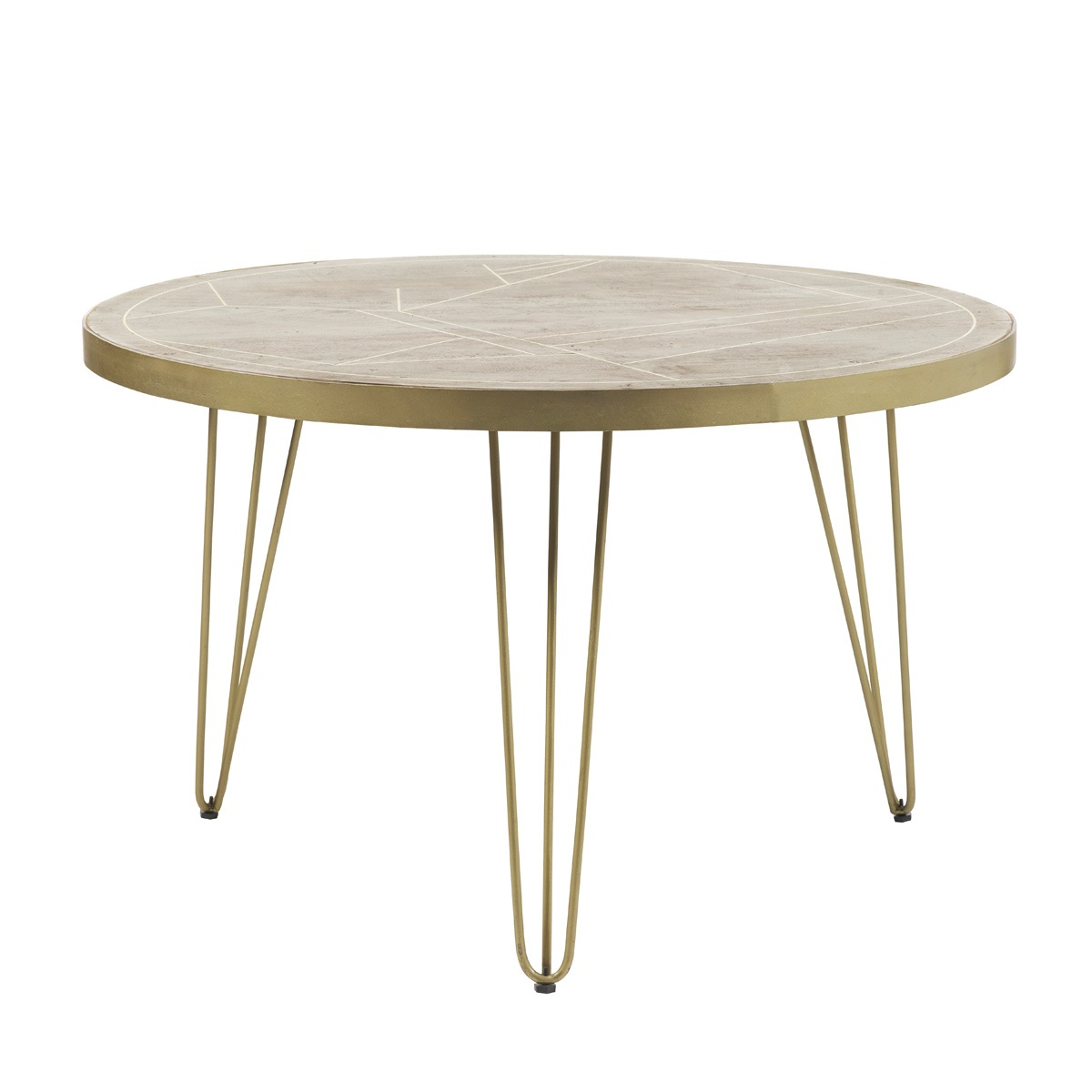 Light Gold Round Dining Table