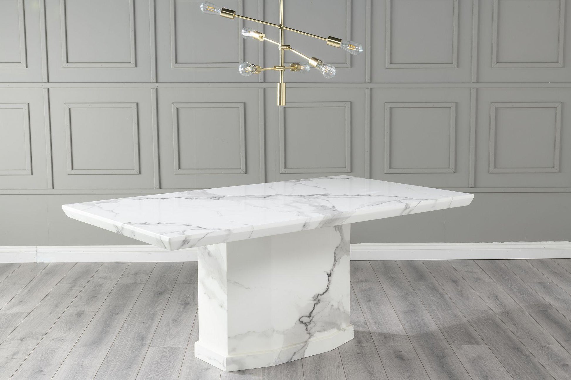 Athens White Marble Dining Table - 160cm