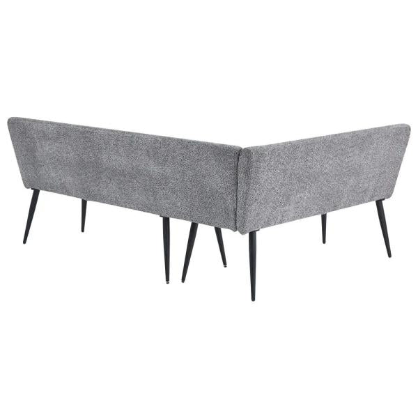 Nova Grey Fabric Corner Dining Bench - LHF