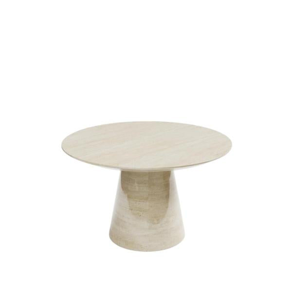 Cannes Beige Marble Round Dining Table - 130cm