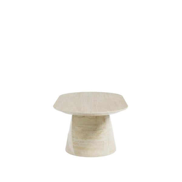 Cannes Beige Marble Oval Coffee Table
