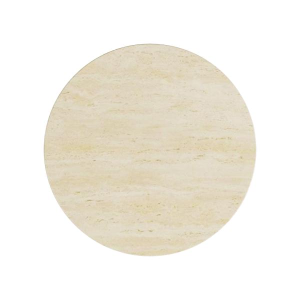 Cannes Beige Marble Round Side Table