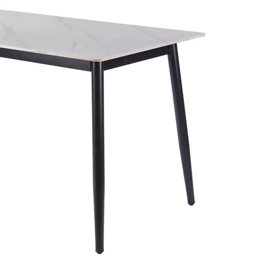Celesto Compact 4 Seater White Ceramic Dining Table - 120cm