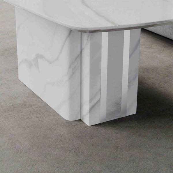 Valente White Marble Coffee Table
