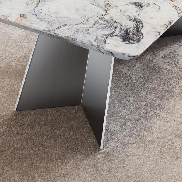 Daytona White Marble Dining Table - 220cm
