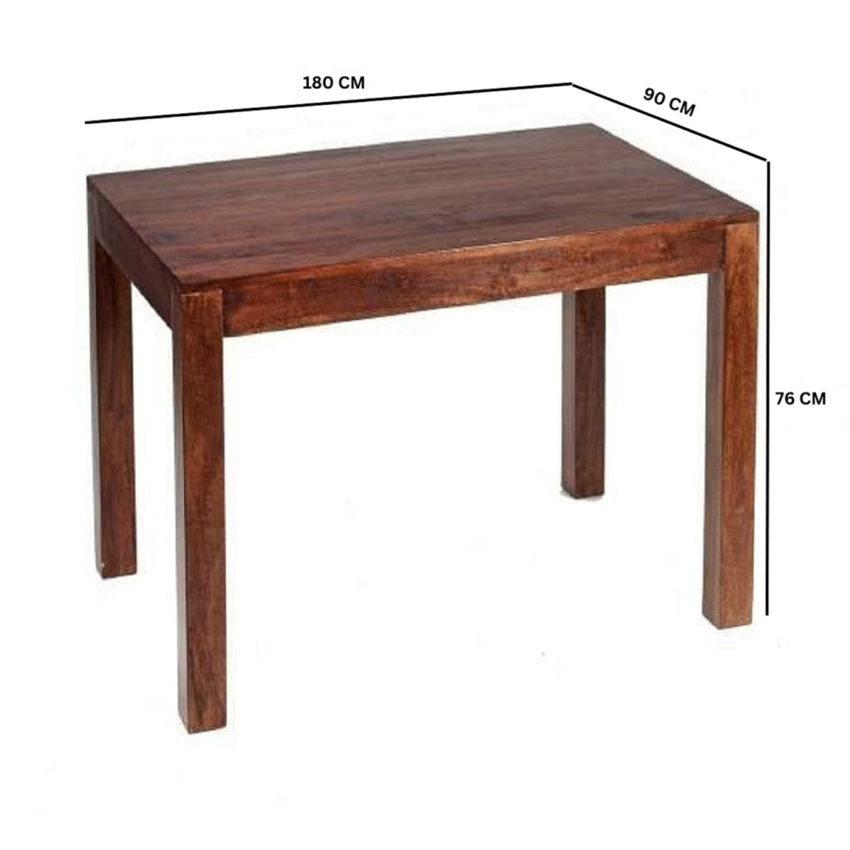 Toko Dark Mango Large Dining Table 6Ft - 180cm