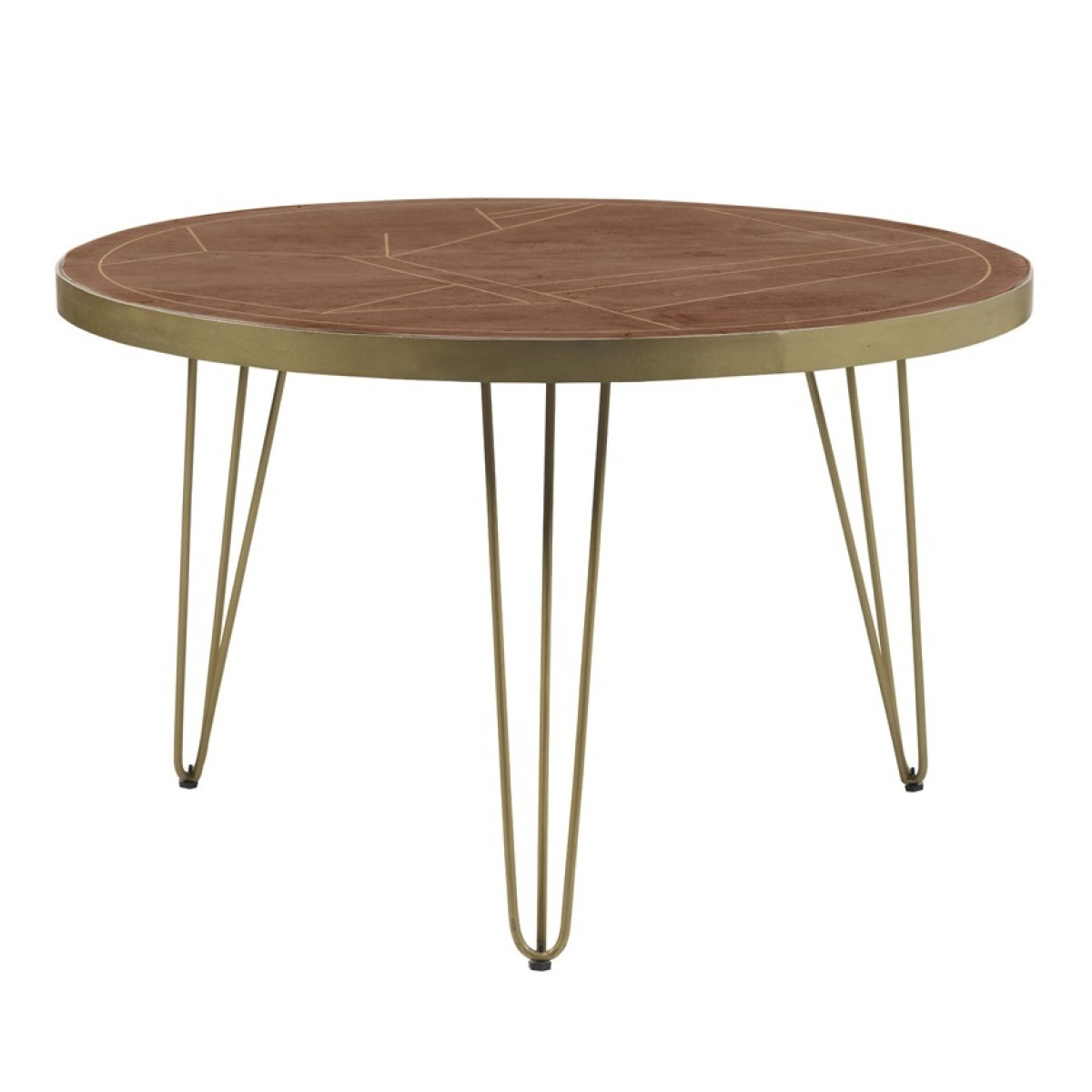 Dark Gold Round Dining Table