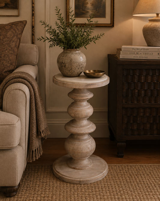 The Bellis Marble Accent Table