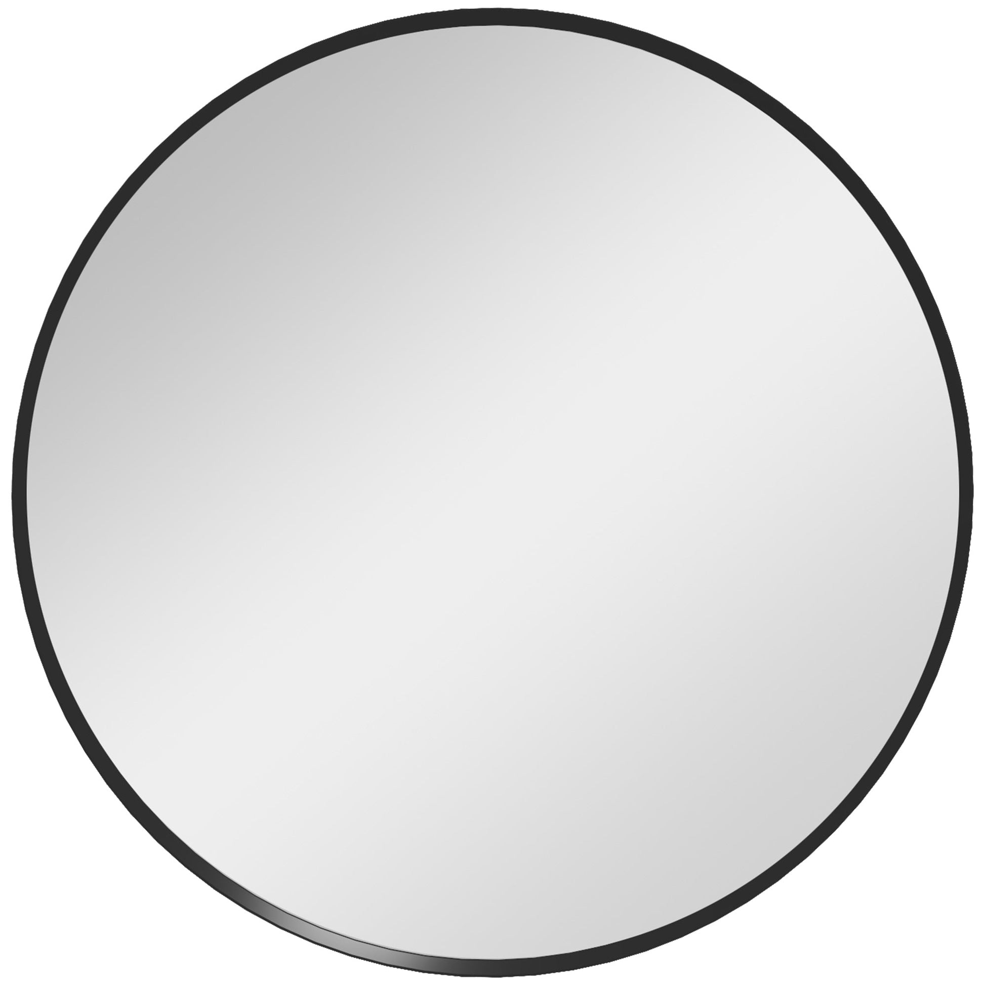 Decorative Wall Mirror for Bedroom Living Room, Modern Round Bathroom Mirror for Home Decor, Black