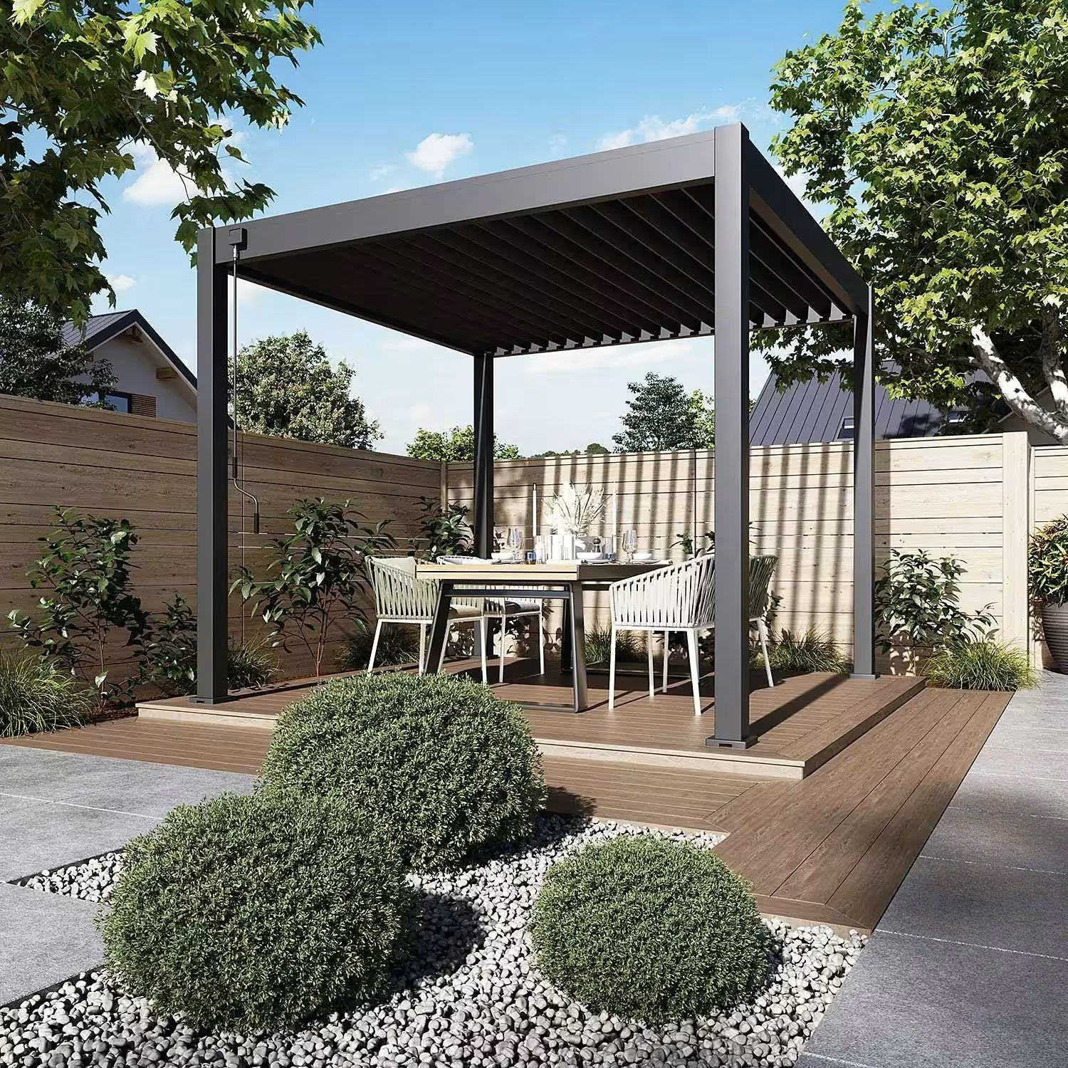 Aluminium Pergola 3m x 3m Free Standing
