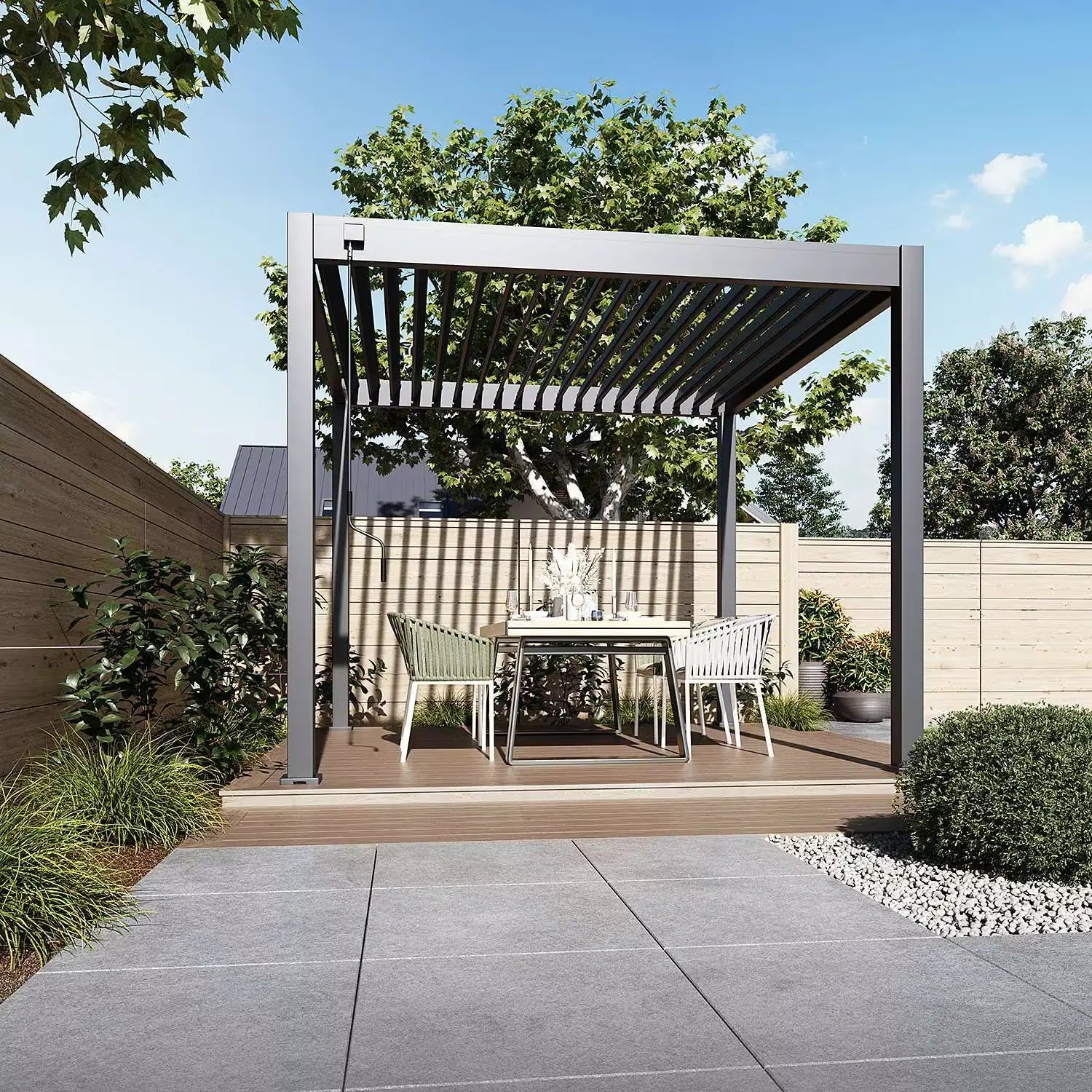 Aluminium Pergola 3m x 3m Free Standing