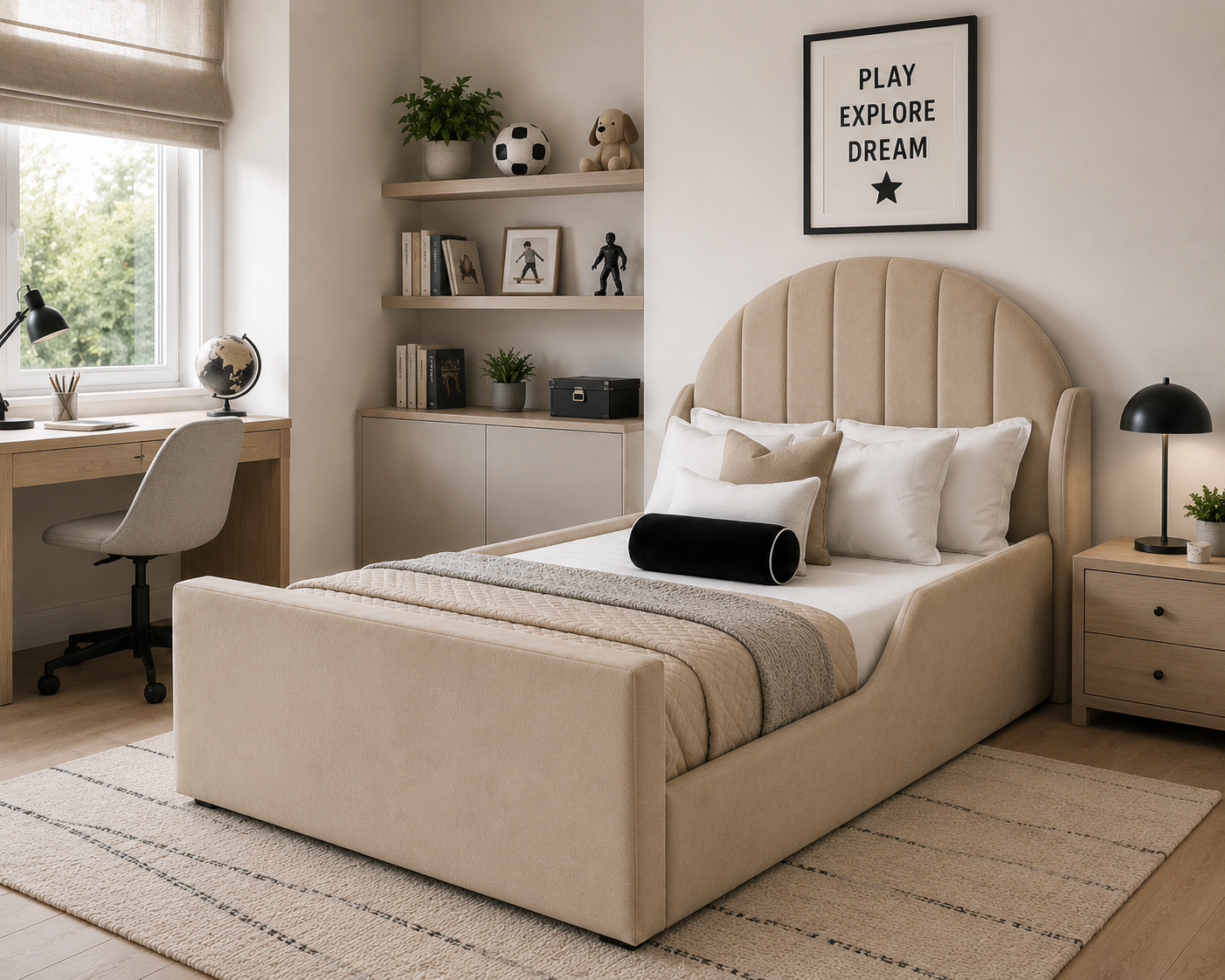 Amaia Junior Royalty Upholstered Bed Frame