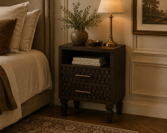 Cadiz Carved Bedside Table