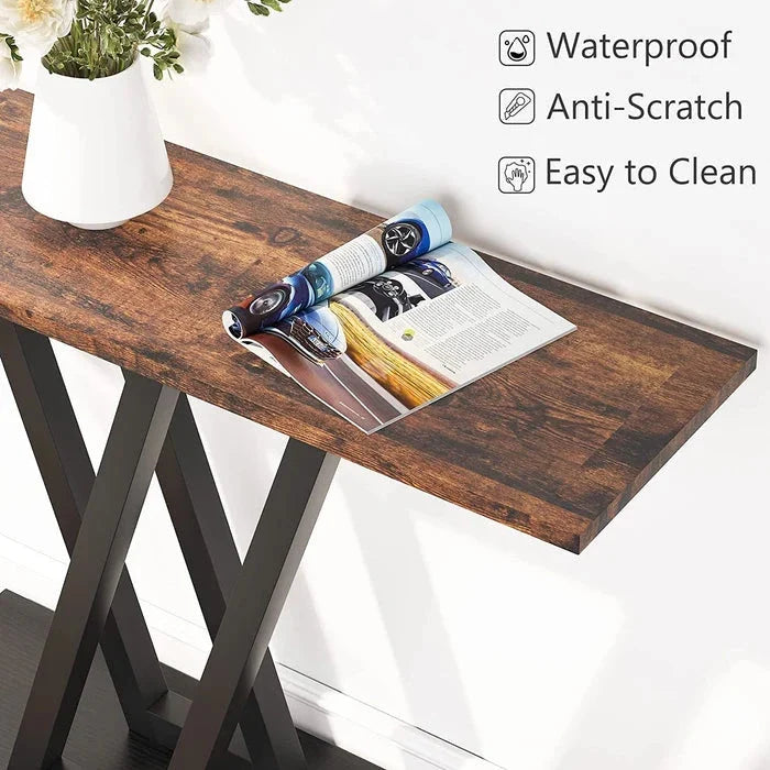 110cm Industrial Console Table for Entryway and Hallway