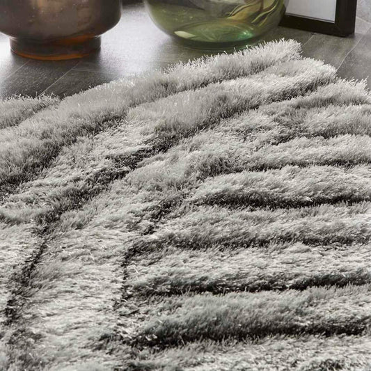 Silver Grey Shaggy Rug