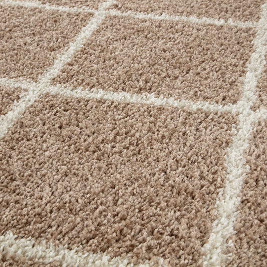 Beige Shaggy Rug