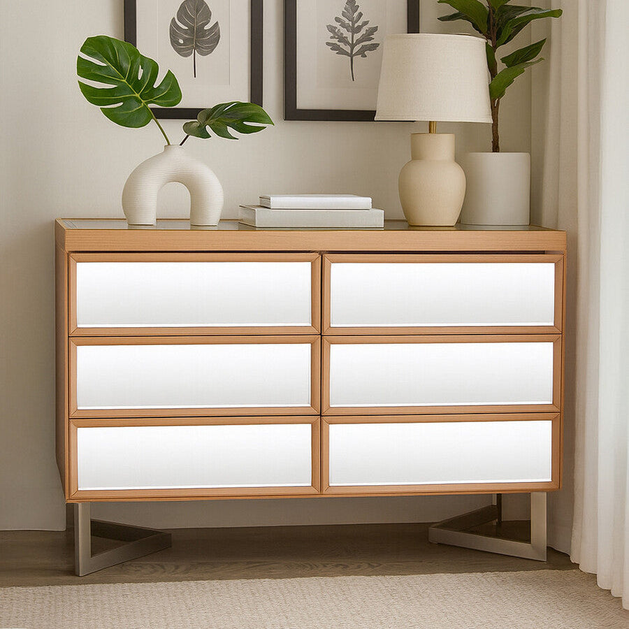 Kensington Townhouse Mirrored 6 Drawer Chest