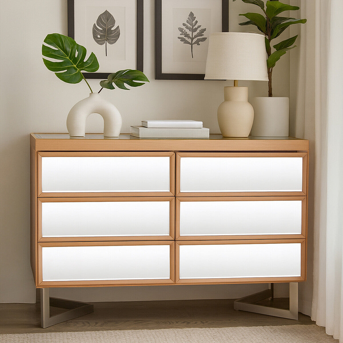 Kensington Townhouse Mirrored 6 Drawer Chest