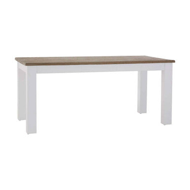 White and Oak Wood Rectangular Dining Table 180cm