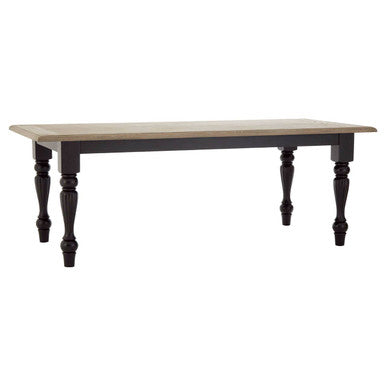 Kensington Townhouse Grey Wash and Black Wooden Dining Table