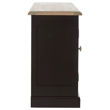 Kensington Townhouse Black and Grey Oak Veneer 2 Door 3 Drawer Sideboard