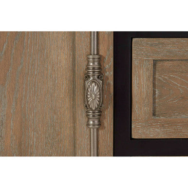 Kensington Townhouse Black and Grey Oak Veneer 2 Door 3 Drawer Sideboard