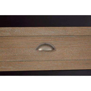 Kensington Townhouse Black and Grey Oak Veneer 2 Door 3 Drawer Sideboard