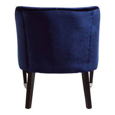 Darwin Blue Velvet Button Tufted Lounge Chair